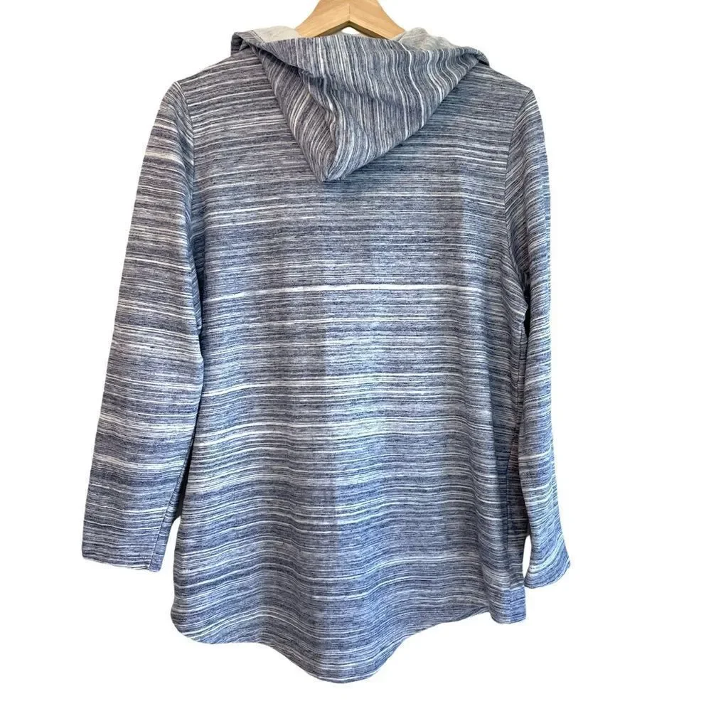 Per se Split Neck Hooded Sweatshirt - Picture 4 of 6